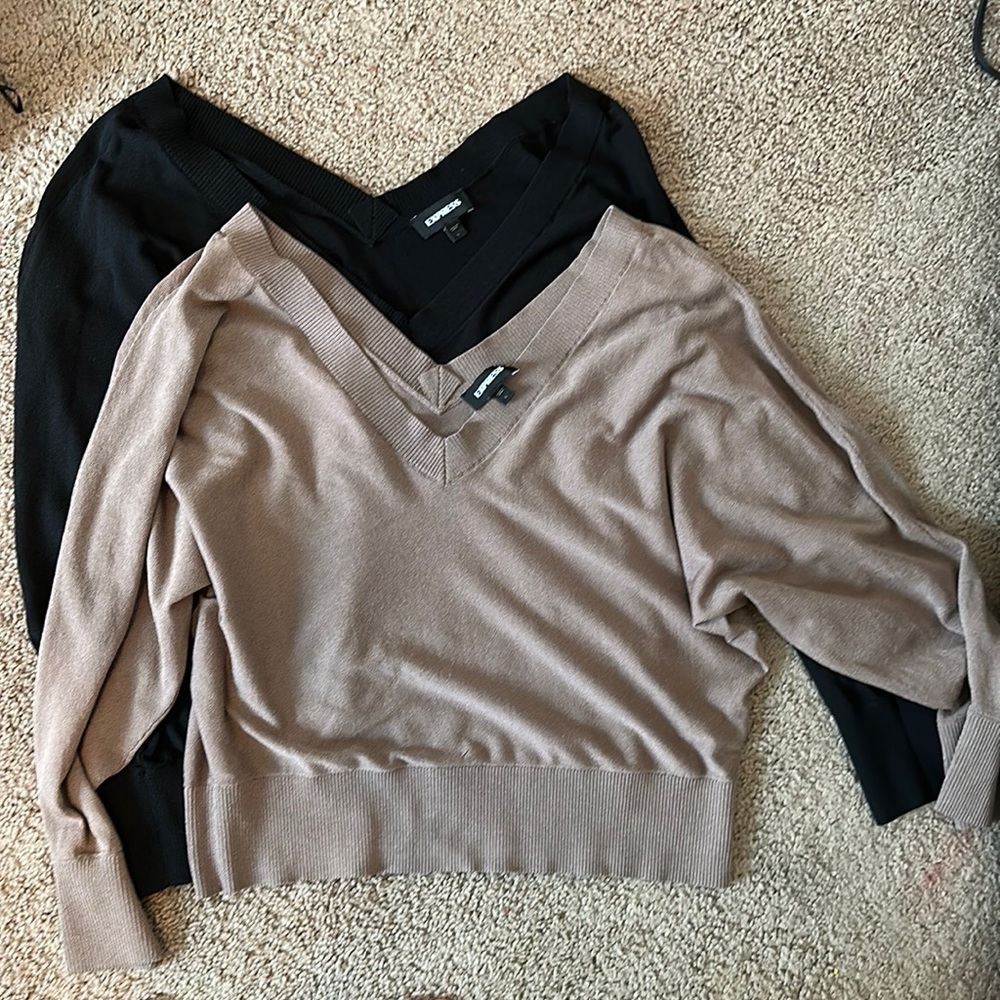 Off the shoulder Express Sweater (blush)